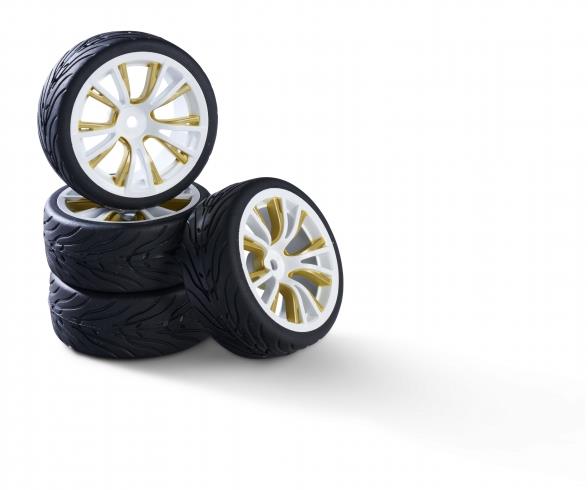 1:10 Wheel Set 10 sp. Design (M) white/gold