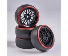 1:10 Wheel Set Drift (4) black/red