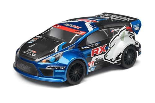 RALLY PAINTED BODY BLUE WITH DECALS (ION RX) 165 mm.