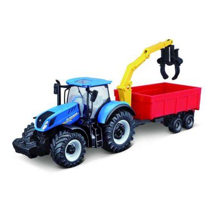 Burago 18-31657 New Holland T7.315 Tractor with Combination Trailer