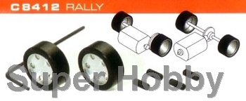 2 stk. hubs & silicon rubber tyres Rally